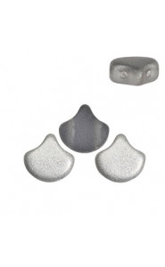 Ginko Leaf Beads 7.5x7.5mm Backlit matte periwinkle